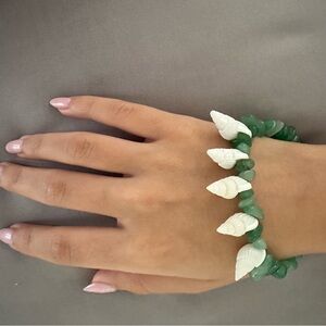 JADE Bracelet with White Shell Accents